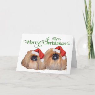 Pekingese Celebrate Christmas Holiday Card