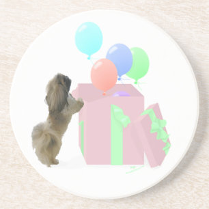 Pekingese Celebration Balloons Coaster