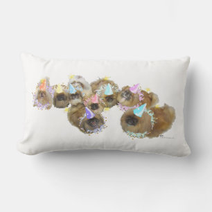 Pekingese Celebration Group Lumbar Pillow