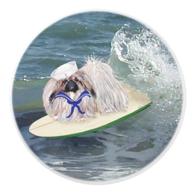 Pekingese Ceramic Knob (Front)