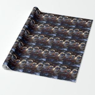 Pekingese Christmas Festive Season Wrapping Paper