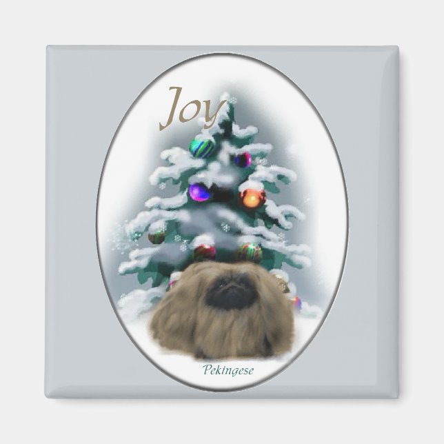 Pekingese Christmas Gifts Magnet (Front)