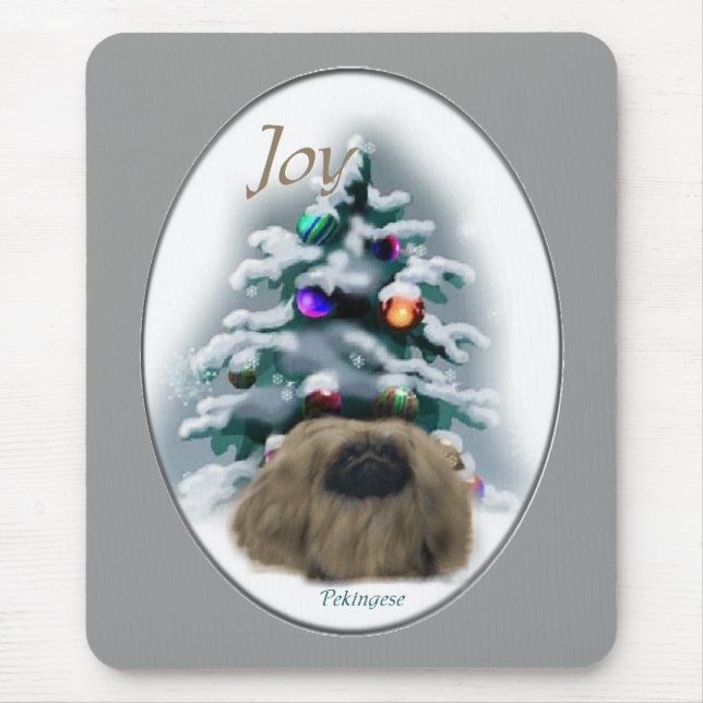 Pekingese Christmas Gifts Mouse Pad (Front)