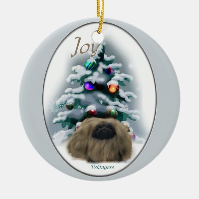 Pekingese Christmas Gifts Ornament (Front)