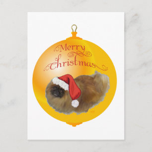 Pekingese Christmas Holiday Postcard