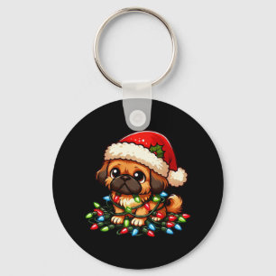 Pekingese Christmas Lights Dog Funny Xmas  Keychain