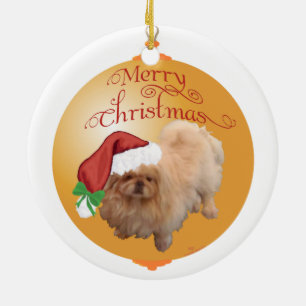 Pekingese Christmas Ornament