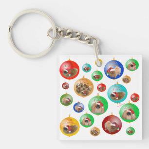 Pekingese Christmas Ornaments Keychain