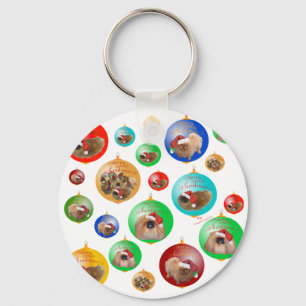 Pekingese Christmas Ornaments Keychain