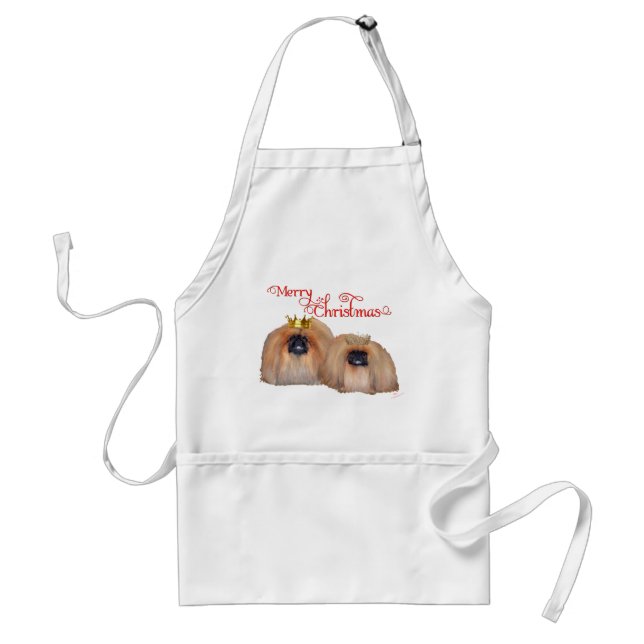 Pekingese Christmas Standard Apron (Front)
