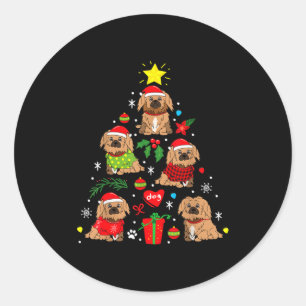 Pekingese Christmas Tree Ornament Funny Dog Gift Classic Round Sticker