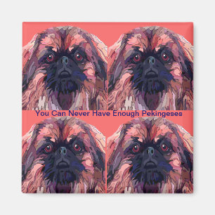 Pekingese dans les couleurs vives Pekingese Magnet