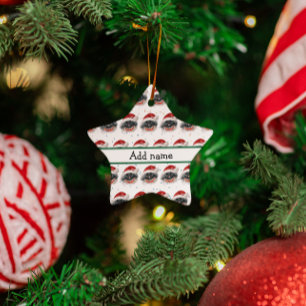 Pekingese Dog Breed Christmas Stars Ceramic Ornament