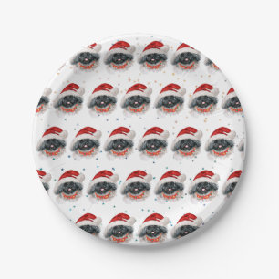 Pekingese Dog Breed Christmas Stars Paper Plate