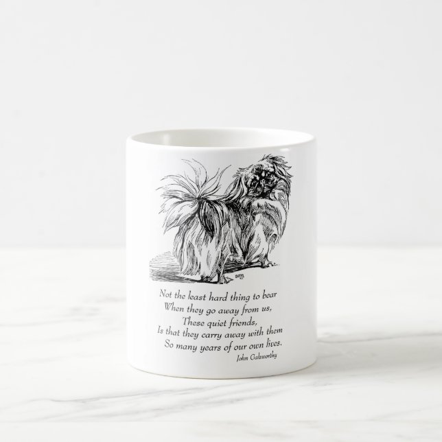 Pekingese Dog Rainbow Bridge Coffee Mug (Center)