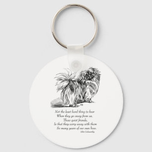 Pekingese Dog Rainbow Bridge Keychain