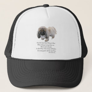 Pekingese Dog Rainbow Bridge Trucker Hat