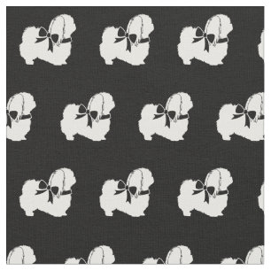 Pekingese Dog Silhouette Pet Fabric