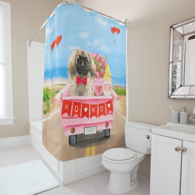 Pekingese Dog Valentine's Day Truck Throw  (In Situ)