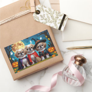 Pekingese Dogs Pumpkin Halloween Funny Sticker