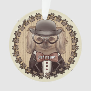 Pekingese en lunettes Ornement