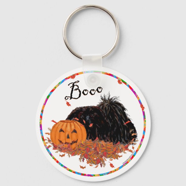 Pekingese Halloween Keychain (Front)