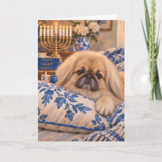 Pekingese Hanukkah Card