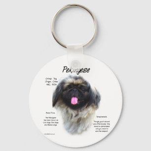 Pekingese History Design Keychain