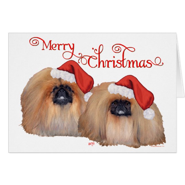 Pekingese Joyeux Noël (Devant horizontal)