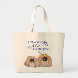 Pekingese Love Large Tote Bag