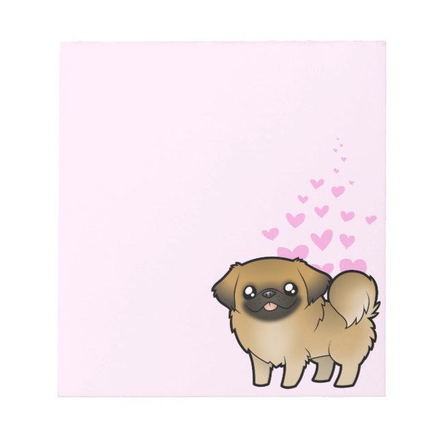 Pekingese Love (puppy cut) Notepad (Front)