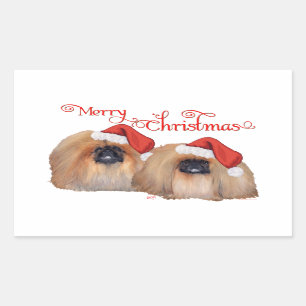 Pekingese Merry Christmas Sticker