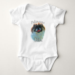 Pekingese Mom 2 Baby Bodysuit