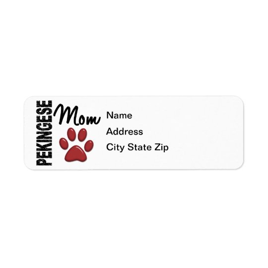 Pekingese Mom 2 Return Address Label