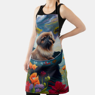 Pekingese on a Paddle: A Scenic Adventure Apron