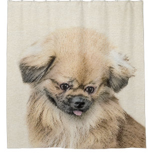Pekingese Painting - Cute Original Dog Art
