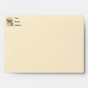 Pekingese Painting - Cute Original Dog Art Envelope