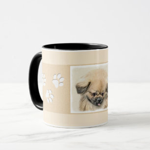 Pekingese Painting - Cute Original Dog Art Mug