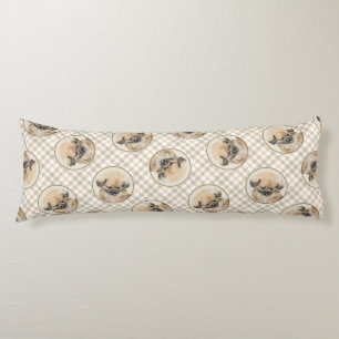 Pekingese Painting Fawn Cute Original Pet Dog Art Body Pillow