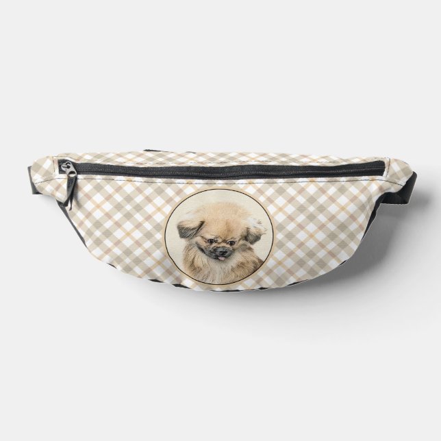 Pekingese Painting Fawn Cute Original Pet Dog Art Fanny Pack (Lay Down)