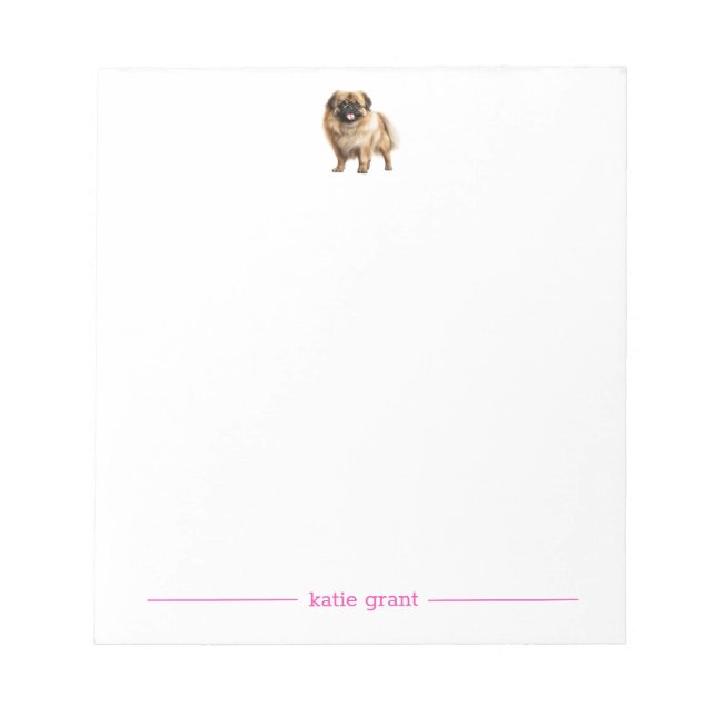 Pekingese Personalized Notepad (Front)