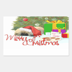Pekingese Puppy 1st Christmas Sticker