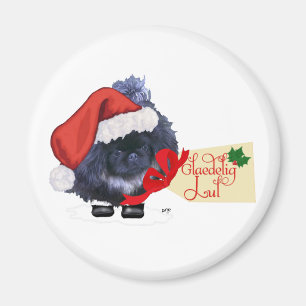 Pekingese Puppy Christmas Magnet