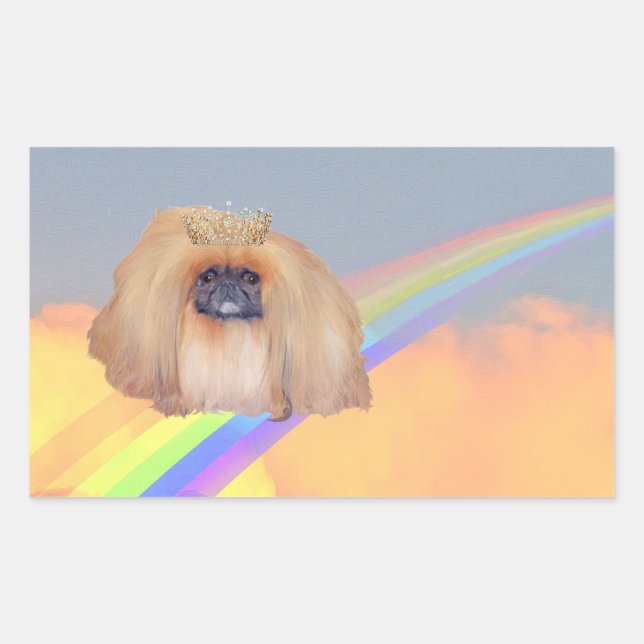 Pekingese Rainbow Sticker (Front)