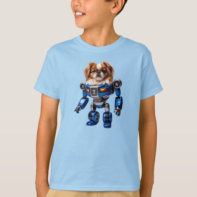 Pekingese Robot Kid's T-shirt (Front)