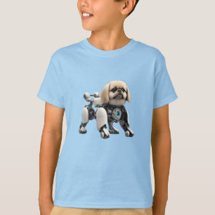 Pekingese Robot Kid's T-shirt