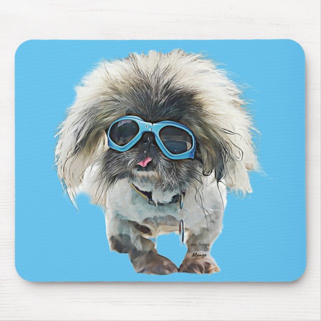 Pekingese Rockstar Mongo Mouse Pad (Front)