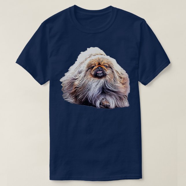 Pekingese Running in Style T-Shirt (Design Front)