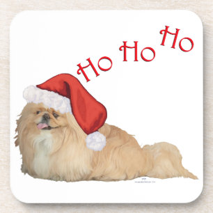 Pekingese Santa Claus Coaster