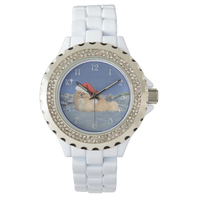 Pekingese Santa Claus Watch (Front)